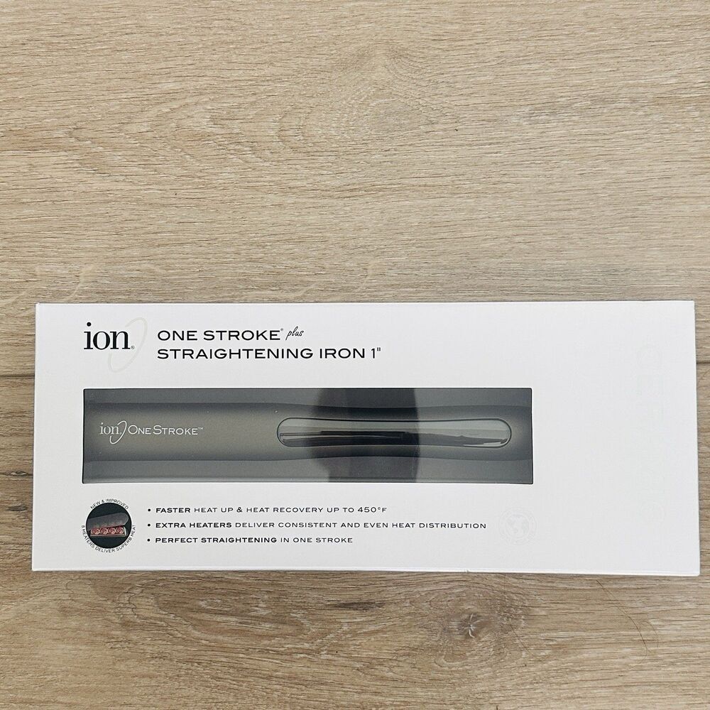 ION Ceramic One Stroke Plus Straightening Iron 1" Quick Fast Heat NEW